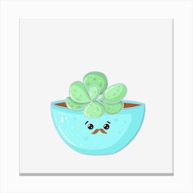 Succulent In A Pot Canvas Print