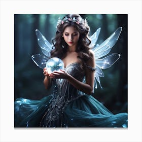 Fairy With A Crystal Ball Canvas Print