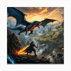 Dragon In The Sky Canvas Print