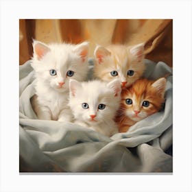 Four Kittens Canvas Print