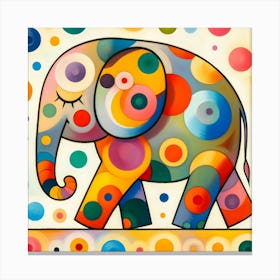 Elephant With Dots Canvas Print
