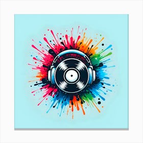 Colorful DJ Canvas Print