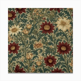 William Morrisstyle Floral Pattern Canvas Print