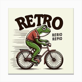 Retro Retro Frog Canvas Print