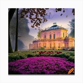 Craiyon 221424 2 Dresden Garden House Entre Huge Window Crystals In And Above Crystals Window High T Canvas Print