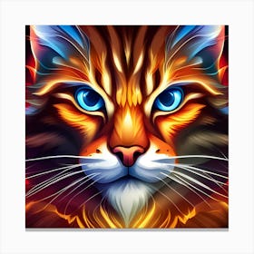 Cat With Blue Eyes 8 Canvas Print