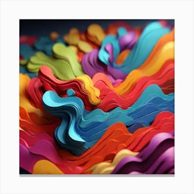 4K shapes and colors combination high quality Canvas Print