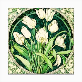 Tulips In A Frame Canvas Print