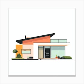 Modern House Vector Illustration Canvas Print