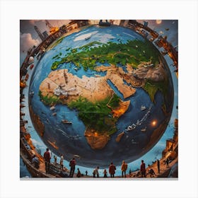 Unite For The World Canvas Print