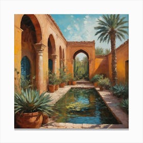 Courtyard In Morocco Canvas Print