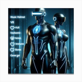 Two Humanoid Robots Canvas Print