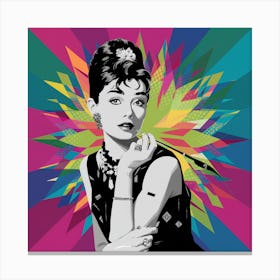 Audrey Hepburn Pop Art (4) Canvas Print