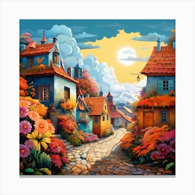 Little Village Canvas Print