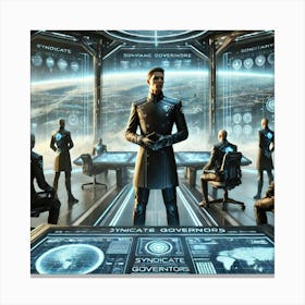 A Science Fiction Depiction Of Syndicate Governors 1 Canvas Print