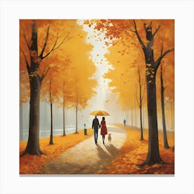 Autumn Walk Canvas Print