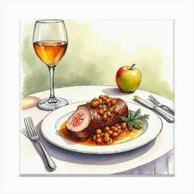 Dinner For Two Canvas Print