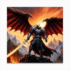 Demon Warrior Dangerous Canvas Print