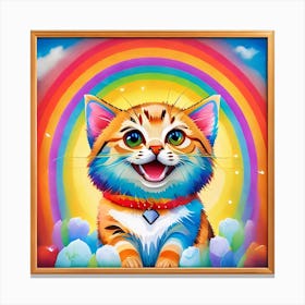 Rainbow Cat Canvas Print