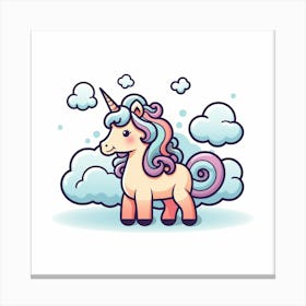 Cute Unicorn 218 Canvas Print