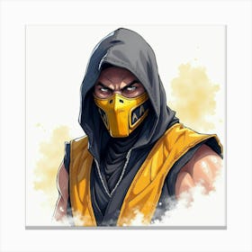 Mortal Kombat Ninja Fighter Concept Art (595) Canvas Print