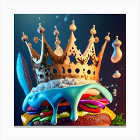 Hamburger Royal And Vegetable 1 Canvas Print