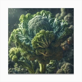 Broccoli In The Garden Canvas Print