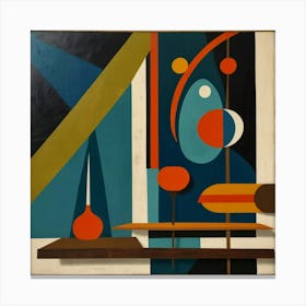 Leonardo Lightning Mid Century Art 2 Canvas Print