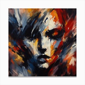 Abstract Of A Woman'S Face Canvas Print