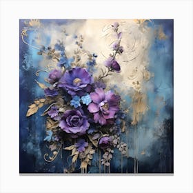 Vintage Moody Flowers 4 Canvas Print