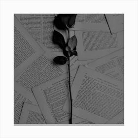 Black And White Rose Canvas Print