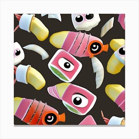 Funny Sushi Canvas Print