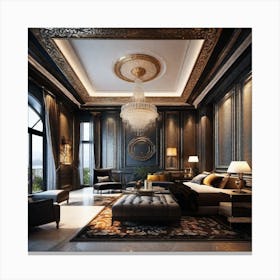 Luxury Bedroom Interior Design Canvas Print