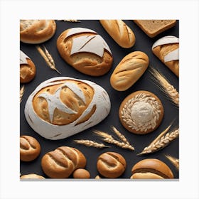 Bread And Wheat Canvas Print