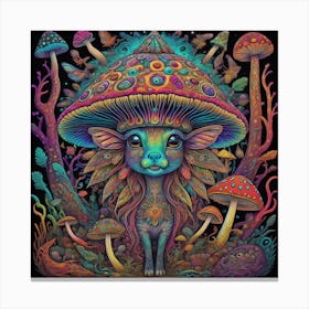 Psychedelic Mushroom 2 Canvas Print