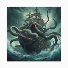 Octopus Ship 1 Canvas Print