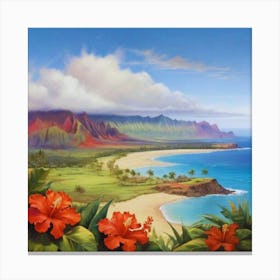 Hawaiian Sunset landscape Canvas Print