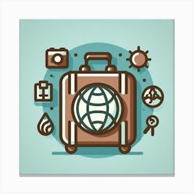 Travel Icon Vector Illustration Canvas Print