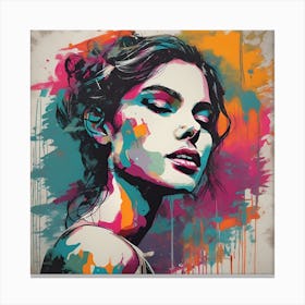 Woman'S Face Canvas Print