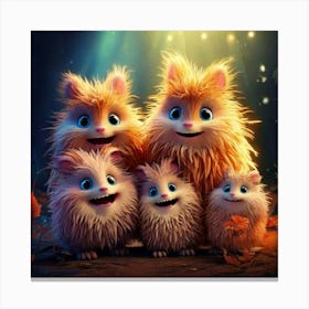 Firefly Charming Group Of Playful, Magical, Fluffy Creatures 66305 (2) Canvas Print