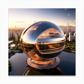 Futuristic Sphere 7 Canvas Print