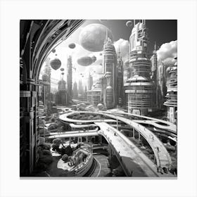 Futuristic Cityscape 3 Canvas Print