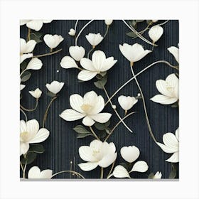 White floral Canvas Print