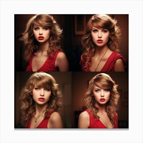 Taylor Swift 4 Portraits Canvas Print
