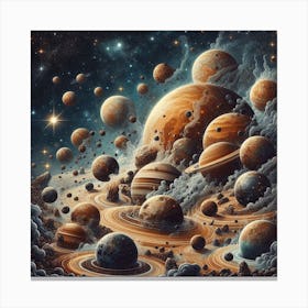 Planets of Coffee Canvas Print