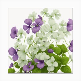 Violas myluckycharm Canvas Print