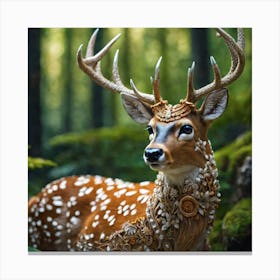 Deer In The Forest 85 Canvas Print