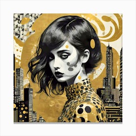 Gold enCity Girl Canvas Print