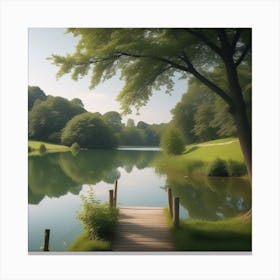 Lake In The Woods 9 Canvas Print