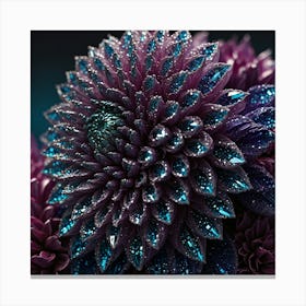 Glittering Dahlia Canvas Print